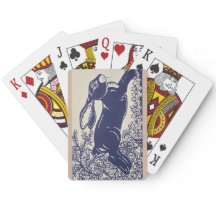 Dedham Blue Rabbit,  blauw en wit design