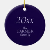 Dedham Blue Rabbit, Classic Blue & White Custom Keramisch Ornament (Achterkant)