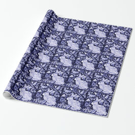 Dedham Blue Rabbit, Classic Blue & White Design Cadeaupapier