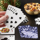 Dedham Blue Rabbit, Classic Blue & White Design Pl Pokerkaarten (Insitu)