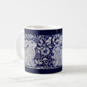 Dedham Blue & White Rabbit Ceramic Tegel Coffee Mo Koffiemok (Voorkant links)