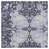 Dedham Blue & White Rabbit céramique Tile Tissu Ar (Fermer)