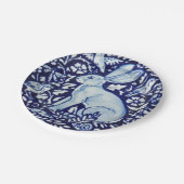 Dedham Cobalt Blue White Rabbit Garden Paper Bord (Gekanteld)