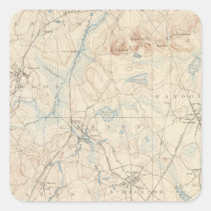 Dedham, Massachusetts Vierkante Sticker