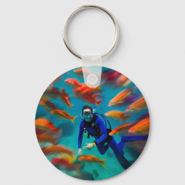 Dedicated Diver's gepersonaliseerd met QR-code Sleutelhanger