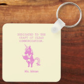 Dedicated To Craft of Clear Communication Sleutelhanger (Achterkant)