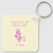 Dedicated To Craft of Clear Communication Sleutelhanger (Achterkant)