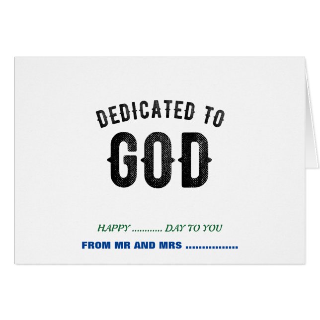 DEDICATED TO GOD COOL  BLACK TEKST (Voorkant Horizontaal)