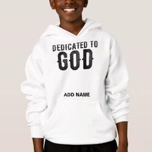 DEDICATED TO GOD  COOL BLACK TEKST