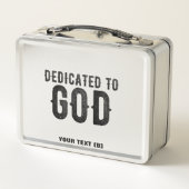 DEDICATED TO GOD COOL BLACK TEKST (Achterkant)