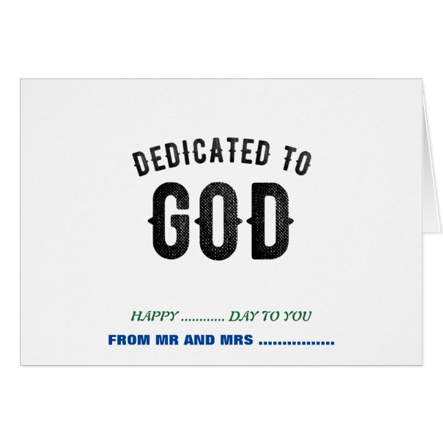 DEDICATED TO GOD COOL  BLACK TEKST (Voorkant Horizontaal)