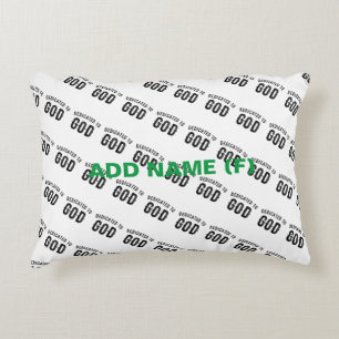 DEDICATED TO GOD COOL BLACK TEKST ACCENT KUSSEN