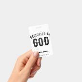 DEDICATED TO GOD COOL  BLACK TEKST BADGE (Handheld)