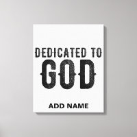DEDICATED TO GOD COOL BLACK TEKST