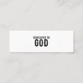 DEDICATED TO GOD  COOL BLACK TEKST CONTACTKAARTJE (Achterkant)