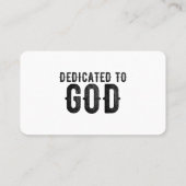 DEDICATED TO GOD COOL BLACK TEKST CONTACTKAARTJE (Achterkant)