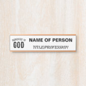 DEDICATED TO GOD COOL BLACK TEKST DEURBORDJE (Voorkant)