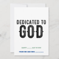 DEDICATED TO GOD COOL BLACK TEKST