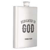 DEDICATED TO GOD COOL BLACK TEKST FLACON (Rechts)