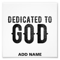DEDICATED TO GOD COOL BLACK TEKST