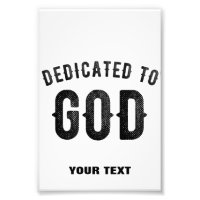 DEDICATED TO GOD COOL BLACK TEKST
