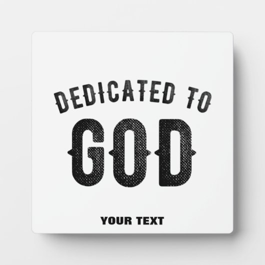 DEDICATED TO GOD COOL  BLACK TEKST FOTOPLAAT (Voorkant)