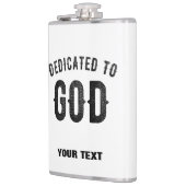 DEDICATED TO GOD COOL BLACK TEKST HEUPFLES (Links)