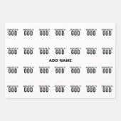 DEDICATED TO GOD COOL BLACK TEKST INPAKPAPIER VEL (Voorkant 2)