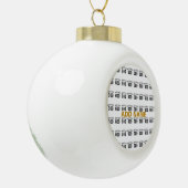 DEDICATED TO GOD COOL BLACK TEKST KERAMISCHE BAL ORNAMENT (Links)