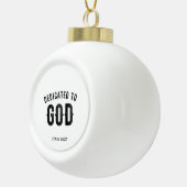 DEDICATED TO GOD COOL BLACK TEKST KERAMISCHE BAL ORNAMENT (Rechts)