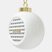 DEDICATED TO GOD COOL BLACK TEKST KERAMISCHE BAL ORNAMENT (Rechts)