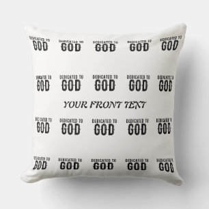 DEDICATED TO GOD  COOL BLACK TEKST KUSSEN