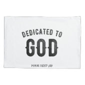 DEDICATED TO GOD COOL  BLACK TEKST KUSSENSLOOP (Achterkant)