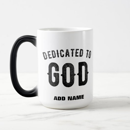 DEDICATED TO GOD COOL  BLACK TEKST MAGISCHE MOK (Links)