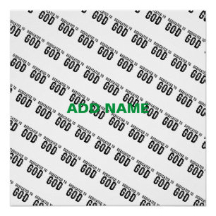 DEDICATED TO GOD COOL BLACK TEKST PERFECT POSTER