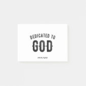 DEDICATED TO GOD COOL  BLACK TEKST POST-IT® NOTES (Voorkant)