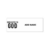 DEDICATED TO GOD  COOL BLACK TEKST 	RUBBERSTEMPEL (Afrduk)