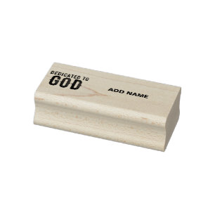 DEDICATED TO GOD  COOL BLACK TEKST 	RUBBERSTEMPEL