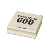 DEDICATED TO GOD  COOL BLACK TEKST 	RUBBERSTEMPEL (Stempel)