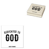 DEDICATED TO GOD COOL  BLACK TEKST 	RUBBERSTEMPEL (Gestempeld)