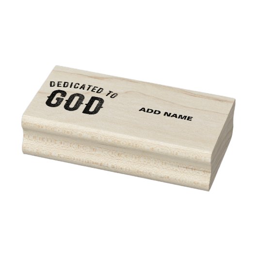 DEDICATED TO GOD COOL  BLACK TEKST 	RUBBERSTEMPEL (Stempel)