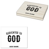 DEDICATED TO GOD COOL  BLACK TEKST 	RUBBERSTEMPEL (Gestempeld)