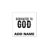 DEDICATED TO GOD  COOL BLACK TEKST 	RUBBERSTEMPEL (Afrduk)