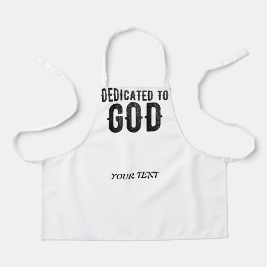 DEDICATED TO GOD COOL BLACK TEKST SCHORT (Voorkant)