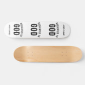 DEDICATED TO GOD COOL  BLACK TEKST SKATEBOARD (Horizontaal)