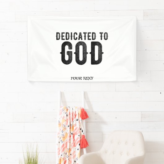 DEDICATED TO GOD  COOL BLACK TEKST SPANDOEK (Insitu)