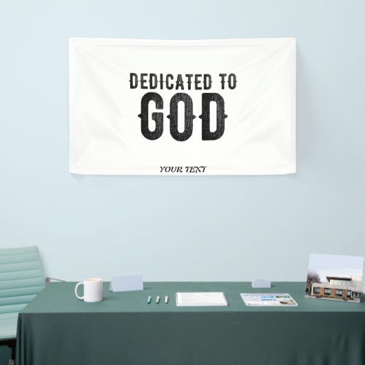 DEDICATED TO GOD  COOL BLACK TEKST SPANDOEK (Beurs)