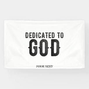 DEDICATED TO GOD  COOL BLACK TEKST SPANDOEK