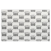 DEDICATED TO GOD COOL  BLACK TEKST STOF (Fat Quarter)