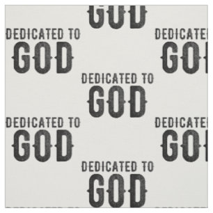 DEDICATED TO GOD COOL BLACK TEKST STOF